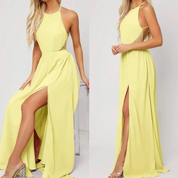 Luxe champagne open back maxi dress - Picture 13 of 16